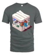 Retro Isometric OK Tech and Gaming Sanctuary Soft Tshirt - gray t-shirt on white background