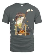 Magical Fire Demon Cooking Breakfast Premium Tee - gray t-shirt on white background