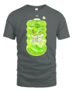 Surreal Frog Pond Terrarium Fishing Aesthetic Soft Tshirt - gray t-shirt on white background