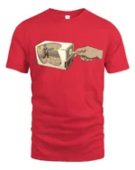 Aesthetic Pencil Sharpener Lumberjack Chainsaw Premium Tee - red t-shirt on white background