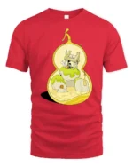 Creative Tiny World Zen Gourd Sanctuary Graphic Soft Tshirt - red t-shirt on white background