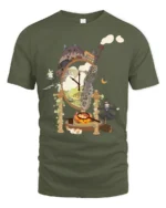 Magical Fire Demon Cooking Breakfast Premium Tee - military green t-shirt on white background