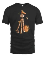 Vintage Aesthetic Camera Gear Forest Adventure Cotton Tshirt - black t-shirt on white background