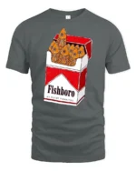 Funny Fishboro 20 Filter Fishettes Vintage Cigarette Tshirt - gray t-shirt on white background