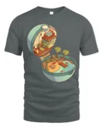 Magical Tropical Island Pokéball Pocket World Graphic Tshirt - gray t-shirt on white background