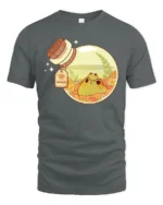 Adorable Cottagecore Frog Potion Bottle Aesthetic Soft Tshirt - gray t-shirt on white background