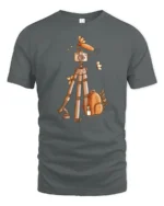 Vintage Aesthetic Camera Gear Forest Adventure Cotton Tshirt - gray t-shirt on white background