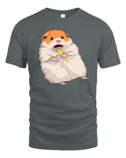 Shocked Hamster Holy Cross Meme Funny Graphic Tshirt - gray t-shirt on white background