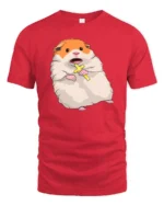 Shocked Hamster Holy Cross Meme Funny Graphic Tshirt - red t-shirt on white background