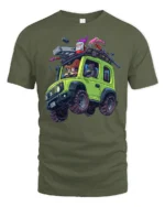 Adventure Painter Green Offroad Car Home Improvement Tshirt - military green t-shirt on white background
