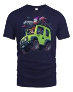 Adventure Painter Green Offroad Car Home Improvement Tshirt - navy t-shirt on white background