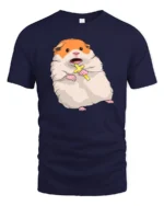 Shocked Hamster Holy Cross Meme Funny Graphic Tshirt - navy t-shirt on white background