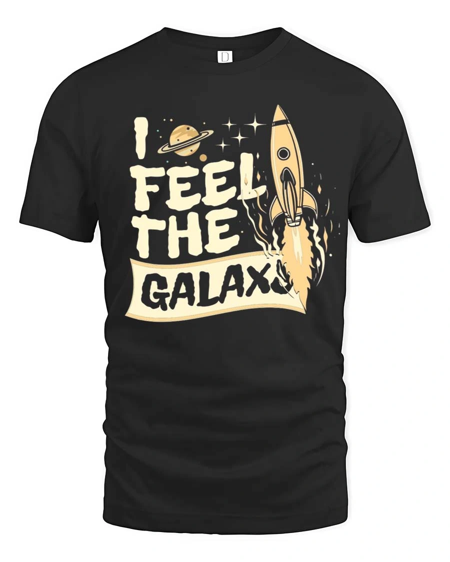 Awesome Retro Spaceship Planet Orbit Cosmic Soft Tshirt - 1 Awesome Retro Spaceship Planet Orbit Cosmic Soft Tshirt - black t-shirt on white background