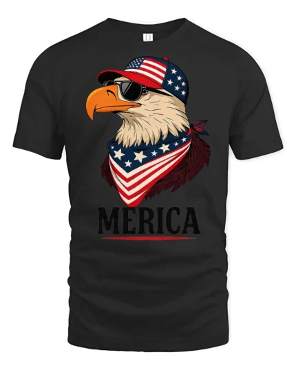 Cool Country Pride Freedom Bird Sunglasses Soft Tshirt - black t-shirt on white background