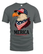 Cool Country Pride Freedom Bird Sunglasses Soft Tshirt - gray t-shirt on white background