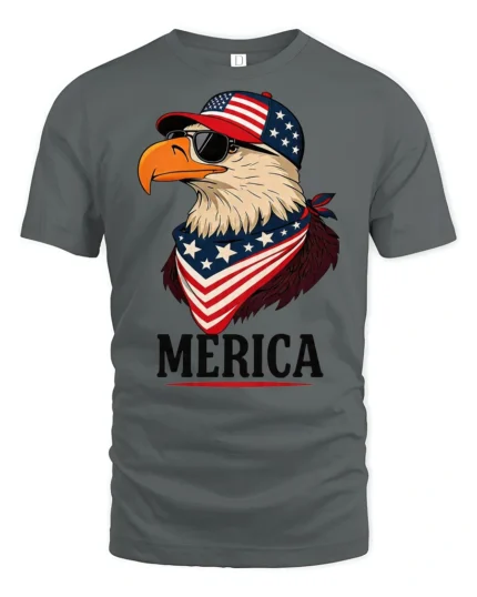 Cool Country Pride Freedom Bird Sunglasses Soft Tshirt - gray t-shirt on white background