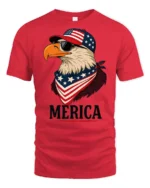 Cool Country Pride Freedom Bird Sunglasses Soft Tshirt - red t-shirt on white background