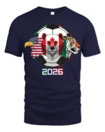 United North America Soccer Tournament Trio Animal Graphic Tee - navy t-shirt on white background