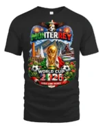 Monterrey Soccer Tournament 2026 Continental Championship Tee - black t-shirt on white background
