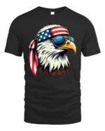 Classic United States Heritage Hunter Shades Graphic Tshirt - black t-shirt on white background