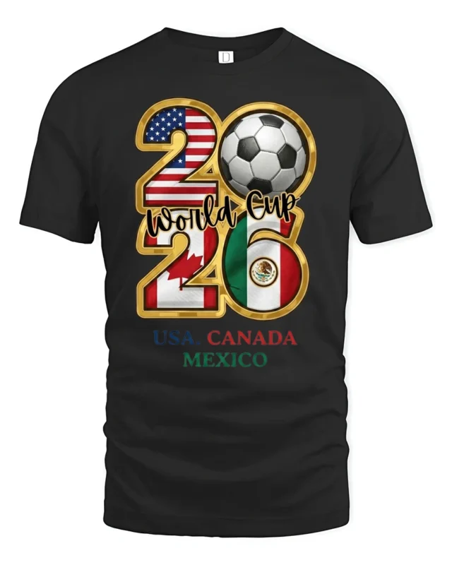 Tri Country Football Championship Emblem Multi Host Graphic Tee - black t-shirt on white background