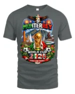 Monterrey Soccer Tournament 2026 Continental Championship Tee - gray t-shirt on white background