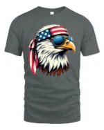 Classic United States Heritage Hunter Shades Graphic Tshirt - gray t-shirt on white background