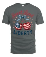 Charming Fruit Star Spangled Banner United States Soft Tshirt - gray t-shirt on white background