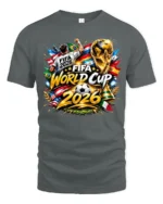 Global Football Tournament 2026 Continental Championship Tee - gray t-shirt on white background