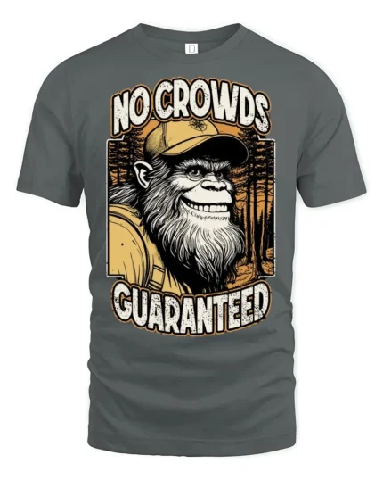 Humorous Lone Wanderer Sasquatch Mountain Hiker Soft Tshirt - gray t-shirt on white background
