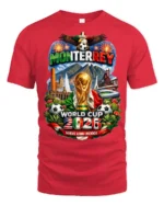 Monterrey Soccer Tournament 2026 Continental Championship Tee - red t-shirt on white background
