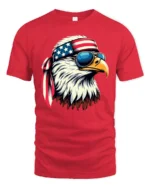 Classic United States Heritage Hunter Shades Graphic Tshirt - red t-shirt on white background