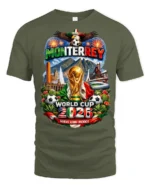 Monterrey Soccer Tournament 2026 Continental Championship Tee - military green t-shirt on white background