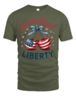 Charming Fruit Star Spangled Banner United States Soft Tshirt - military green t-shirt on white background