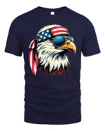 Classic United States Heritage Hunter Shades Graphic Tshirt - navy t-shirt on white background