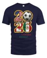 Tri Country Football Championship Emblem Multi Host Graphic Tee - navy t-shirt on white background