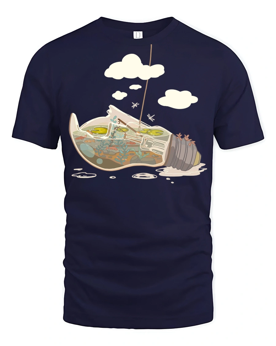 Cool Skeleton Surfer Riding Giant Retro Wave Soft Tshirt - 1 Cool Skeleton Surfer Riding Giant Retro Wave Soft Tshirt - navy t-shirt on white background