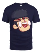 Mindblown Crazy Brain Smoke Alien Microbe Graphic Tee - navy t-shirt on white background