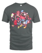 Multi Tasking App Developer Tech Nerd Graphic Tshirt - gray t-shirt on white background