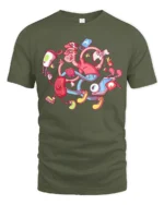 Multi Tasking App Developer Tech Nerd Graphic Tshirt - military green t-shirt on white background