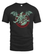 Captivating Call Of Cthulhu Dark Mythos Gateway Graphic Tee - black t-shirt on white background