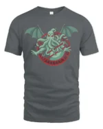 Captivating Call Of Cthulhu Dark Mythos Gateway Graphic Tee - gray t-shirt on white background
