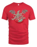 Captivating Call Of Cthulhu Dark Mythos Gateway Graphic Tee - red t-shirt on white background