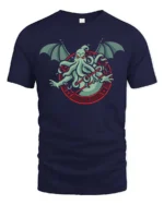 Captivating Call Of Cthulhu Dark Mythos Gateway Graphic Tee - navy t-shirt on white background