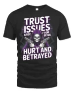 Trust Issues Grim Reaper Gunfighter Graphic Tee - black t-shirt on white background