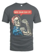Awesome We Can Do It Empowerment Bones Soft Tshirt - gray t-shirt on white background