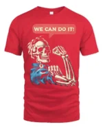 Awesome We Can Do It Empowerment Bones Soft Tshirt - red t-shirt on white background