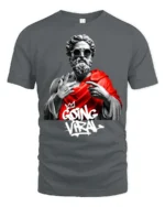 Trendy Greek Zeus Going Viral Sunglasses Graphic Tshirt - gray t-shirt on white background