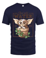 Adorable Gremlins Just Add Water Plant Pot Graphic Tshirt - navy t-shirt on white background