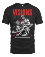 Vintage Renaissance Statue Reading Newspaper Soft Tshirt - black t-shirt on white background